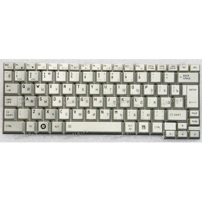 Keyboard Toshiba Portege R500, R501, R502 серебристая русифицированная (G83C000904RU)