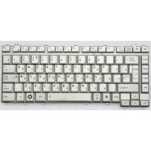 Keyboard Toshiba Satellite A200, A300 серебряная русифицированная (NSK-TAP0R, 9J.N9082.P0R, PK130180280)