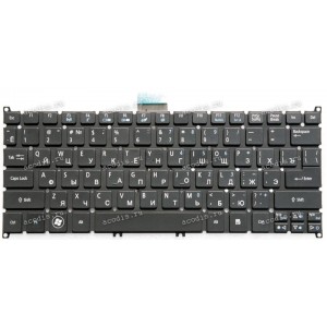 Keyboard Acer Aspire AS S5, S3-391, S3-951 чёрная, матовая русифицированная (NSK-R12PC 0R, PK130NS2A04, 9Z.N7WPC.20R)