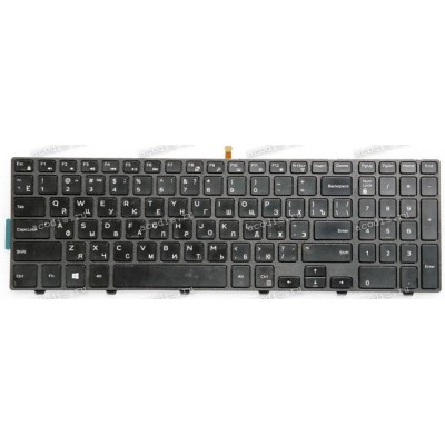 Keyboard Dell Inspiron 15-3000, 15-5000, 3541, 3542, 3543, 3552, 3558, 5542, 5545, 5547 чёрная, матовая русифицированная (AEAM9701210, 0225GG, MP-13N83SUJ920)