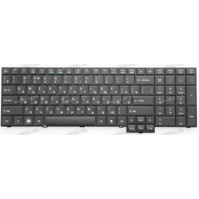 Keyboard Acer TravelMate 5360, 5760, 7750, 6595TG чёрная, матовая русифицированная (9Z.N6SPW.10R, NSK-AZ0SQ, AEZRJR00010)