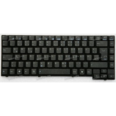 Keyboard Asus A3 A/E/H/F/V, A4, A4000, A7*, F5*, M9, R20, X50VL, Z8, Z8000 чёрная матовая, нерусифицированная (V012262AK1, 04GN9V1KGER2, 04GN9V1KGE13-2, 9J.N0D82.10G)