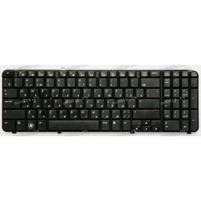 Keyboard HP/Compaq dv6-10**, 12**, 1300, 20** чёрная матовая русифицированная (570228-251, UT3A, AEUT3700240, MP-08A93SU-9201)