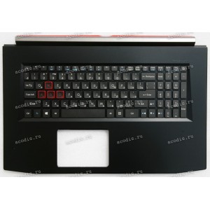 Keyboard Acer Predator Helios 300 PH317-51, PH317-52-72, PH317-52-73P6 (6B.Q3DN2.005, 6BQ3DN2005, 6B.Q3EN2.005, 6BQ3EN2005, LG5P_A51BRL, NKI151304Z, 91205B71K201, PK131TY1B04, ACM16B63SU, AP222000700P73) + topcase русифицированная original