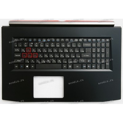 Keyboard Acer Predator Helios 300 PH317-51, PH317-52-72, PH317-52-73P6 (6B.Q3DN2.005, 6BQ3DN2005, 6B.Q3EN2.005, 6BQ3EN2005, LG5P_A51BRL, NKI151304Z, 91205B71K201, PK131TY1B04, ACM16B63SU, AP222000700P73) + topcase русифицированная original