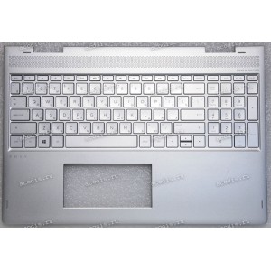 Keyboard HP Envy x360 15 (15-bp0xx through 15-bp1xx), 15m (15m-bp0xx through 15m-bp1xx) серебристая в серебристом топкейсе русифицированная с подсветкой (924353-251, 934640-251, 46M.0BXCS.0011, 460.0BX05.0001, 490.0BX07.0L0R, 920216-251, SG-86910-XAA, SN8 Keyboard HP Envy x360 15 (15-bp0xx through 15-bp1xx), 15m (15m-bp0xx through 15m-bp1xx) серебристая в серебристом топкейсе русифицированная с подсветкой (924353-251, 934640-251, 46M.0BXCS.0011, 460.0BX05.0001, 490.0BX07.0L0R, 920216-251, SG-86910-XAA, SN8