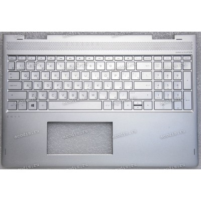 Keyboard HP Envy x360 15 (15-bp0xx through 15-bp1xx), 15m (15m-bp0xx through 15m-bp1xx) серебристая в серебристом топкейсе русифицированная с подсветкой (924353-251, 934640-251, 46M.0BXCS.0011, 460.0BX05.0001, 490.0BX07.0L0R, 920216-251, SG-86910-XAA, SN8