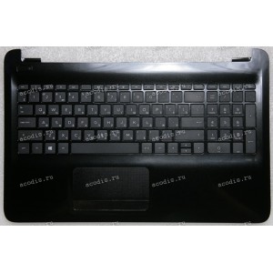Keyboard HP 250 G4, 250 G5, 255 G4, 255 G5, Pavilion 15-AC, 15-AF, 15-AY, 15-BA чёрная матовая в чёрном топкейсе русифицированная (913072-251, PK131O21A05, NSK-CWBSC, 9Z.NC8SC.B0R, AP1O20003B0, AM1EM000310) +Topcase original