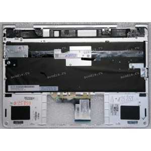 Keyboard HP Spectre x360 13-AC, 13-ac013dx, 13-ac023dx серебристая в серебристом топкейсе с подсветкой русифицированная (918027-251, SG-85000-XAA, 812-01922-00A) +Topcase original Top Cover W Kb Nsv Pt Tp Bl Ru