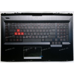 Keyboard HP Omen 17-an040ur, 17-AN120NR, 17-an145ur, 17-an198ms, 17T-AN чёрная с красным в чёрном топкейсе с подсветкой русифицированная (931688-251, GHN46G3BTATP70113AD10470, TM-03385-001, 920-003493-01, DFEAEG3B700010805N0EE, 9Z.NEBBQ.00R, NSK-XH0BQ) +T Keyboard HP Omen 17-an040ur, 17-AN120NR, 17-an145ur, 17-an198ms, 17T-AN чёрная с красным в чёрном топкейсе с подсветкой русифицированная (931688-251, GHN46G3BTATP70113AD10470, TM-03385-001, 920-003493-01, DFEAEG3B700010805N0EE, 9Z.NEBBQ.00R, NSK-XH0BQ) +T