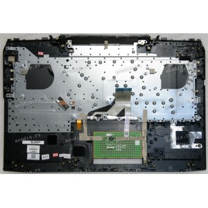 Keyboard HP Omen 17-an040ur, 17-AN120NR, 17-an145ur, 17-an198ms, 17T-AN чёрная в чёрном топкейсе с RGB подсветкой русифицированная (L14994-251, GHN46G3BTATP50113AD11210, TM-03385-001, 920-003493-01, DFEAEG3B700020816N00T, 9Z.NEBBQ.10R, NSK-XH1BQ) +Topcase