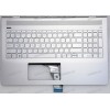 Keyboard HP Pavilion 15-CC (15-cc100 through 15-cc199 and 15-cc600 through 15-cc699,  15-cc500 through 15-cc599 and 15-cc700 through 15-cc799) серебристая в серебристом топкейсе белая решётка русифицированная (929864-251, TFQ37G76TP103AKD262, GHN46G76TATP