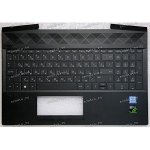 Keyboard HP Pavilion Gaming 15-CX чёрная матовая, русифицированная (AM28B000E00, AM28B000800, AP28B000400, AM28B000300, V162602NS1, PK1328B3A05,  PK1328B2D05, 7J19A0, 2B-BBQ16C24B, L20671-251, L21862-251)+Topcase