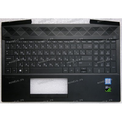 Keyboard HP Pavilion Gaming 15-CX чёрная матовая, русифицированная (AM28B000E00, AM28B000800, AP28B000400, AM28B000300, V162602NS1, PK1328B3A05,  PK1328B2D05, 7J19A0, 2B-BBQ16C24B, L20671-251, L21862-251)+Topcase
