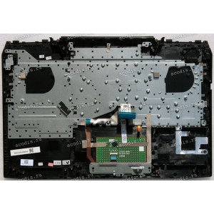 Keyboard HP Omen 17-an, 17-AN012DX чёрная матовая русифицированная с подсветкой (931690-251, 931690-DH1, GHN46G3BTATP403, 3YG3BKA0120, TM-03385-001, 920-003493-01, DFEAEG3B700010809N0SK, 9Z.NEBBQ.00R, NSK-XH0BQ)+Topcase