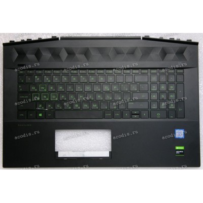 Keyboard HP Pavilion Gaming 17-cd0001 ... 17-cd0999, 17t-cd000  чёрная матовая русифицированная с подсветкой (L56886-001, L58850-001, L56889-001, AP2K9000310, AM2K9000300, NSK-XNXBC, 2H-BBQRUC25611, 9Z.NEZBC.X0R, PK132K81D05, 4H+NEZOM.10A, 6K+NEZOM.10A, 6
