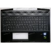 Keyboard HP Pavilion Gaming 15-CX чёрная матовая, русифицированная c подсветкой (AM28B000E00, AM28B000800, AM28B000810, AP28B000400, AM28B000300, V162602NS1, PK1328B3A05,  PK1328B2D05, PK1328B2B05, 7J19A0, 2B-BBQ16C24B, L20671-251, L21862-251)+Topcase