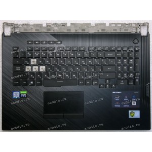 Keyboard Asus G731, G731GT, G731GV, G731GU, G731GW ROG Strix Hero III чёрный матовый, русифицированная (90NR01T3-R37RU0, 0KN1-914RU11, 0KNR0-661JRU00, V185062DS1, 13N1-9BA0901, 13NR01Q3AP0301)+Topcase Keyboard Asus G731, G731GT, G731GV, G731GU, G731GW ROG Strix Hero III чёрный матовый, русифицированная (90NR01T3-R37RU0, 0KN1-914RU11, 0KNR0-661JRU00, V185062DS1, 13N1-9BA0901, 13NR01Q3AP0301)+Topcase
