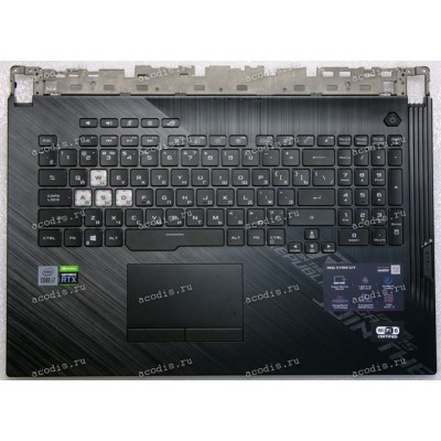 Keyboard Asus G712LV чёрный матовый, русифицированная (6051B1404101, 13NR03C1AP0101, 0KNR0-6813RU00)+Topcase