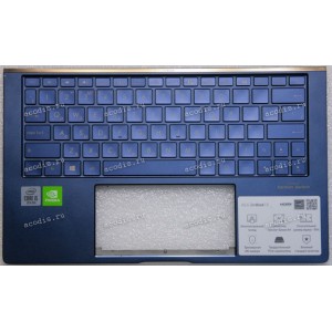 Keyboard Asus UX334F, UX334FLC синий русифицированная (13N1-96A0821)+Topcase