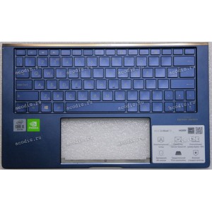 Keyboard Asus UX334F, UX334FLC синий русифицированная (13N1-96A0821)+Topcase Keyboard Asus UX334F, UX334FLC синий русифицированная (13N1-96A0821)+Topcase