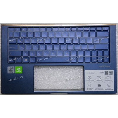 Keyboard Asus UX334F, UX334FLC синий русифицированная (13N1-96A0821)+Topcase