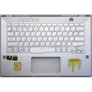 Keyboard Asus GA401IV-BR9N6, GA401IH ROG Zephyrus металлик серебристый русифицированная (6053B1788221, 13NR03F2AM0221)+Topcase