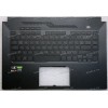 Keyboard Asus GA502IU, GA502IV, GU502DU чёрный русифицированная (6051B1386401, 13NR03V1AP0101)+Topcase c подсветкой 4 пина(реально 2 линии)