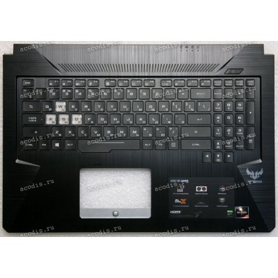 Keyboard Asus FX705GD, FX705GE, FX705GM, FX705DD, FX705DT, FX705DU, FX705DY чёрный русифицированная (13N1-6EA0521, 13NR00Z1AP0211)+Topcase
