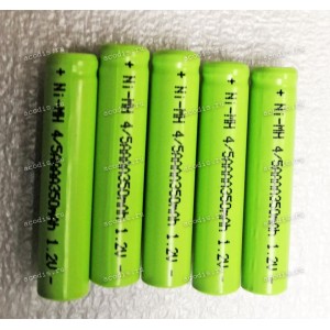 АКБ Ni-Mh AAAA, LR61, R8D425 1,2V 350mAh Длина 39,6 мм, диаметр 8,4 мм (1,56x0,33")