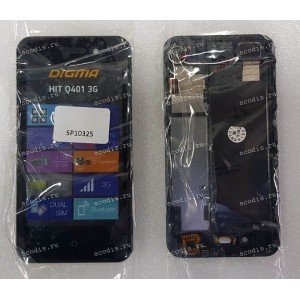 4.0 inch Digma HIT Q401 (LCD+тач) черный с рамкой 800x480 LED  new / разбор
