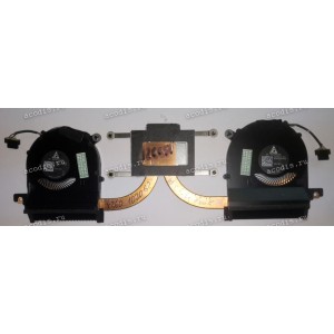 Сист.охл. HP EliteBook x360 1020 G2 (6043B0222201, HSN-I09C, Delta Electronics DC BRUSHLESS ND55C29-16K21, ND55C29-16K22,  Forcecon DFS320805RR0T FJCN, DFS350705PQ0T FJCP, L17371-001) 2*4pin