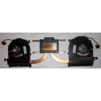 Сист.охл. HP EliteBook x360 1020 G2 (6043B0222201, HSN-I09C, Delta Electronics DC BRUSHLESS ND55C29-16K21, ND55C29-16K22,  Forcecon DFS320805RR0T FJCN, DFS350705PQ0T FJCP, L17371-001) 2*4pin