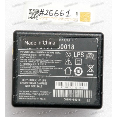 БП HP/Compaq - 32V 313mA 10W (p/n:CQ191-60018, LiteOn PE-1100-06HV, FLEXTRONICS HPM-A-0010ADE00-000-101 RVE:03) original