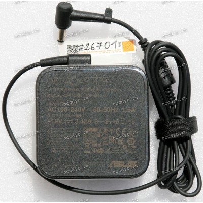 БП Asus - 19V 3.42A 65W 5.5x2.5mm (0A001-000468000, PA-1650-78, KTL SU10462-12012, KCC-REM-PPQ-PA-1650-78, 6BPW46E00NT, KTC HU10104-12023, KCC-REM-OVP-ADP-65GDB) DELTA/ADP-65GD BF1 (Acer Aspire, Ferrari, Asus A6, F2, F3, W5, U5, Lenovo) original