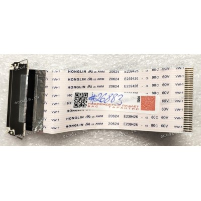 LCD LVDS FFC шлейф мониторный 30 pin обратный, шаг 1.0 mm, длина 115 mm 