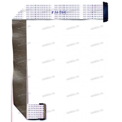 LCD LVDS FFC шлейф мониторный 30 pin обратный, шаг 1.0 mm, длина 450 mm, с замками с двух сторон