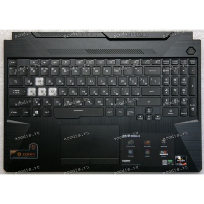 Keyboard Asus FA506IH, FX506II, FX506LH, FX506LI TUF Gaming F15 чёрная русифицированная (90NR03M1-R31RU0, 3BBKXTAJN00, CTC2020808PLAB15A1, CTC201013ASSB5A1, DQ60PLBLB36, 04060-01200000, AL203660G1045, AEBKX700010, 0KNR0-661VRU00, V191346AS1, JMO0KNR0-661V