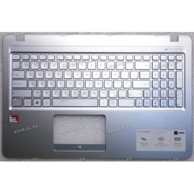 Keyboard Asus F540BA, F540UA, X540BA, X540UA, X540UB серебристый, русифицированный  (13NB0HE6P01012, 36KJDTAJN10)+Topcase