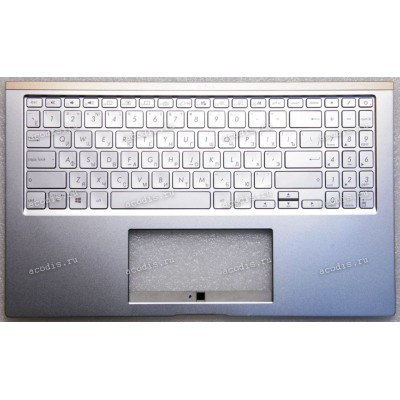 Keyboard Asus UX534FAC-2S, UX534FT серебристый, русифицированный (90NB0NM5-R30510, 0KN1-9D3RU16, 0KNB0-563QRU00, 13N1-9DA0Q21, 13NB0NM1P01011-1)+Topcase