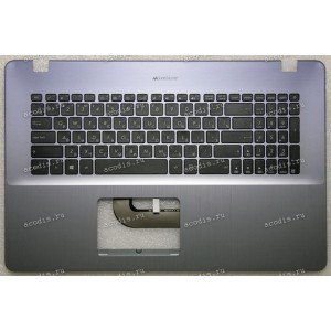 Keyboard Asus X705UA-1B, X705UF, X705UQ серебристо-синий, русифицированный (90NB0EV2-R35RU0,90NB0EV2-R35RU0, ACM17C23SU-528, 0KN1-2R1RU12, 0KNB0-610YRU00, 0KN1-2R1RU1217345020143) + Topcase