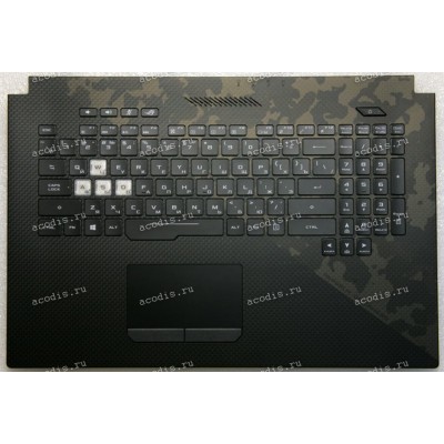 Keyboard Asus GL704GM-1A, GL704GV-1A чёрный русифицированная (90NR01Y1-R30RU0, 90NR00N1-R30190, 90NR00M1-R31-RU0, 13N1-5BA0301, 13NR00N0AP0201)+ Topcase