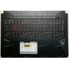 Keyboard Asus FX705GD, FX705GE-1B, FX705GM TUF Gaming чёрный русифицированная, с подсветкой  (90NR00Z2-R30RU1)+ Topcase