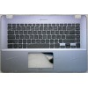 Keyboard Asus X505BA-1B серо-синий русифицированный  (90NB0G12-R31RU0, 13NB0F42P03011, 39XKETCJN00) + Topcase