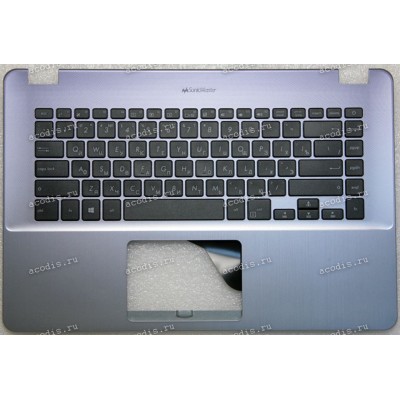 Keyboard Asus X505BA-1B серо-синий русифицированный  (90NB0G12-R31RU0, 13NB0F42P03011, 39XKETCJN00) + Topcase