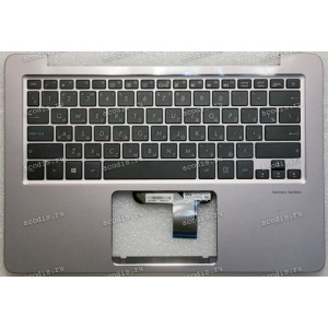 Keyboard Asus UX310UA-1A, UX410UA светло-серый металлик, русифицированный  (90NB0CJ1-R32RU0, 13N0-UMA0211, 13NB0CJ1AM0311) + Topcase