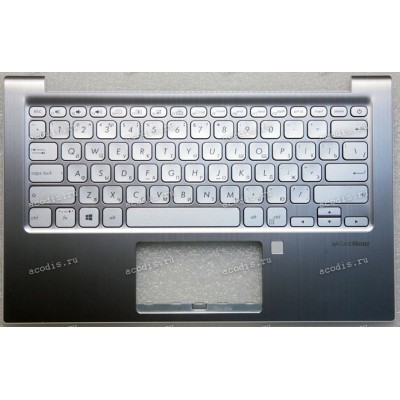 Keyboard Asus X330FA, X330FN, X330UA, X330UN-2D серебристый металл, русифицированный  (90NB0JD2-R31RU0, 13NB0JF1P06011, 13N1-5NA0401, 13NB0JF2AM0201)+ Topcase