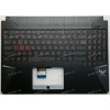 Keyboard Asus FX505GE-1B чёрная русифицированная (90NR00S2-R32RU0,  13N1-5JA0801, 13N1-5JA0901, 13NR00S1AP0211)+ Topcase