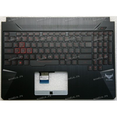 Keyboard Asus FX505GE-1B чёрная русифицированная (90NR00S2-R32RU0,  13N1-5JA0801, 13N1-5JA0901, 13NR00S1AP0211)+ Topcase