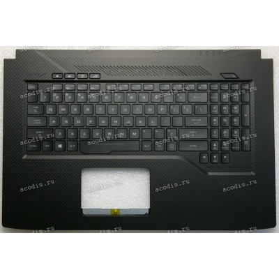 Keyboard Asus GL703GE-1A чёрная нерусифицированная (90NR00D1-R30US0, 3BBKNTAJN80, EABKN004030)+ Topcase